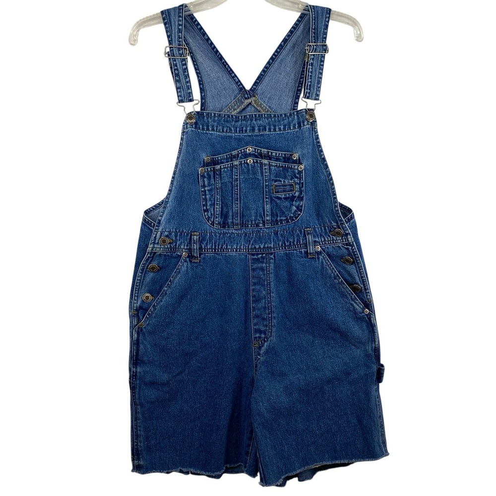 Vintage Canyon River Blues Jean Bib Overalls Shorts Women S Blue Cut Off Grunge